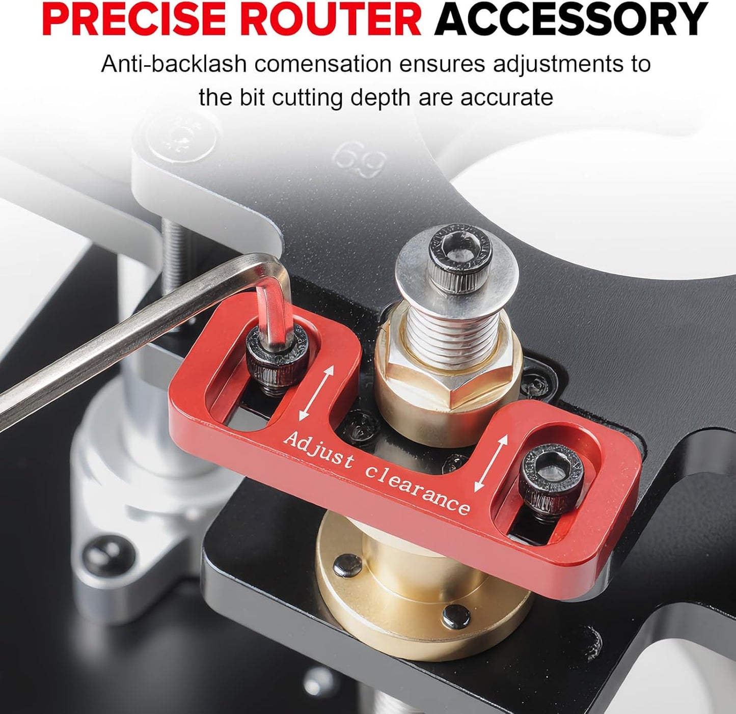 Sistema de elevación de mesa de enrutador de precisión, carpinteria.