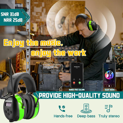 PROHEAR Auriculares de radio 033,Batería recargable USB C.