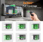 Nivel láser CIGMAN CM701T, 3x360° con trípode ajustable, Recargable.