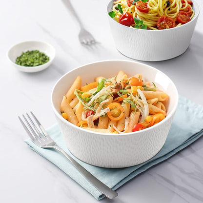 Juego 4 Cuencos Grandes 1.5L de 8" Pasta Sopa Ensalada VIDALENA
