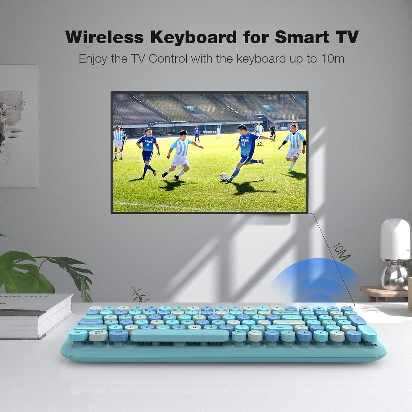 MOFII Teclado Bluetooth inalámbrico, p/iPhone, iPad, Android, Windows, MAC.