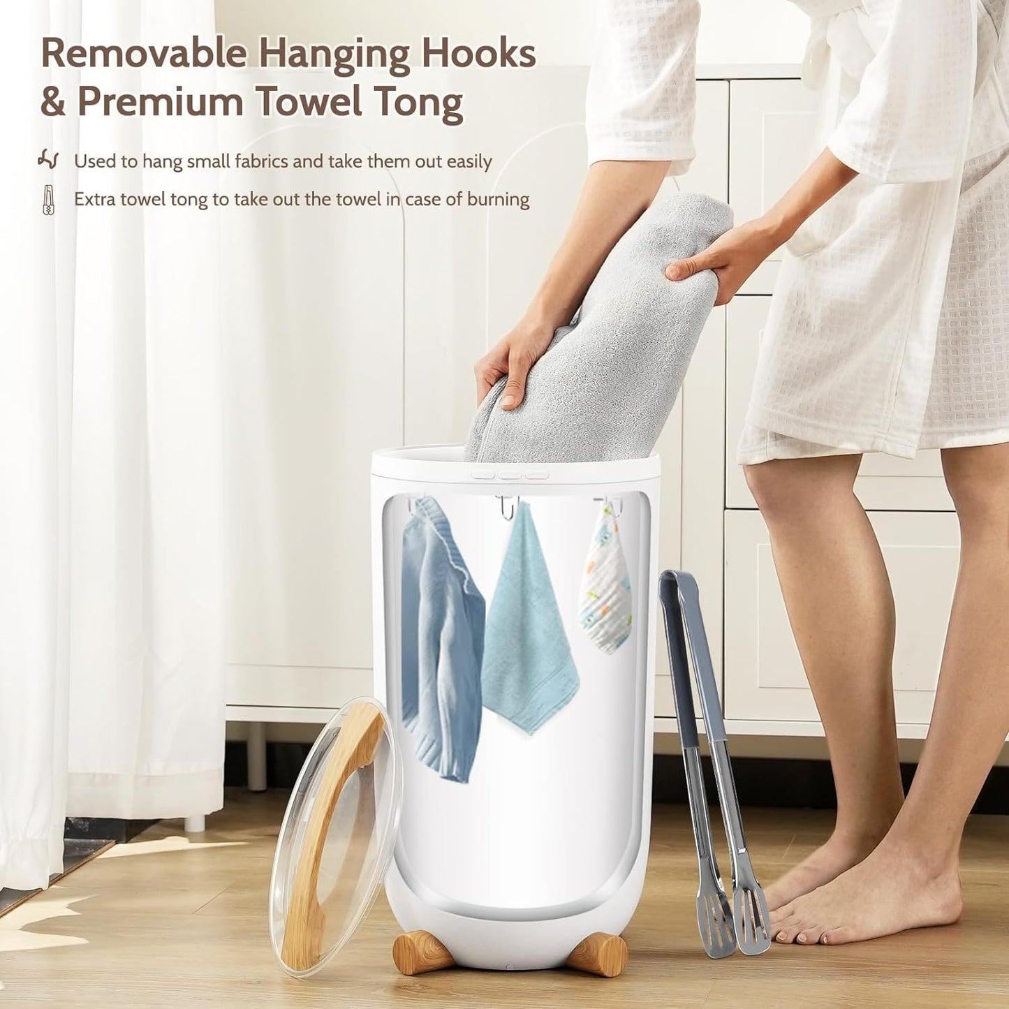 Keenray - Calentador De Toallas, Temporizador, Bloqueo Ninos