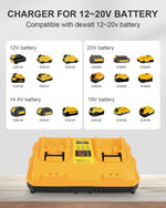 Kit de cargador y 2 baterías, compatible con Dewalt 20V. (USADO).