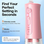 Irrigador Bucal Inalámbrico, Recargable con 3 modos de limpieza, IPX7, R