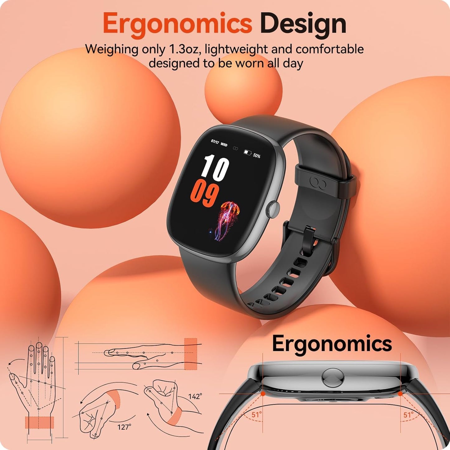 Reloj de seguimiento de actividad física con frecuencia cardíaca.