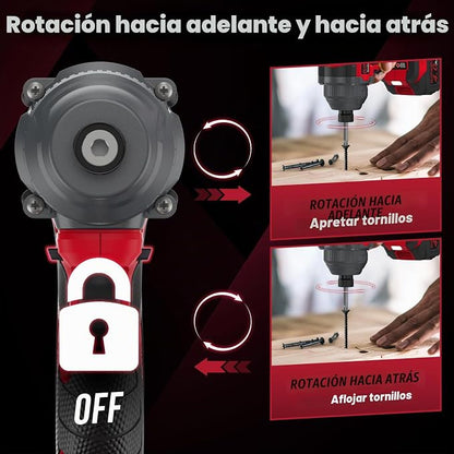 Pistola De Impacto Inalámbrica 21V Sin Escobillas Kit USADO