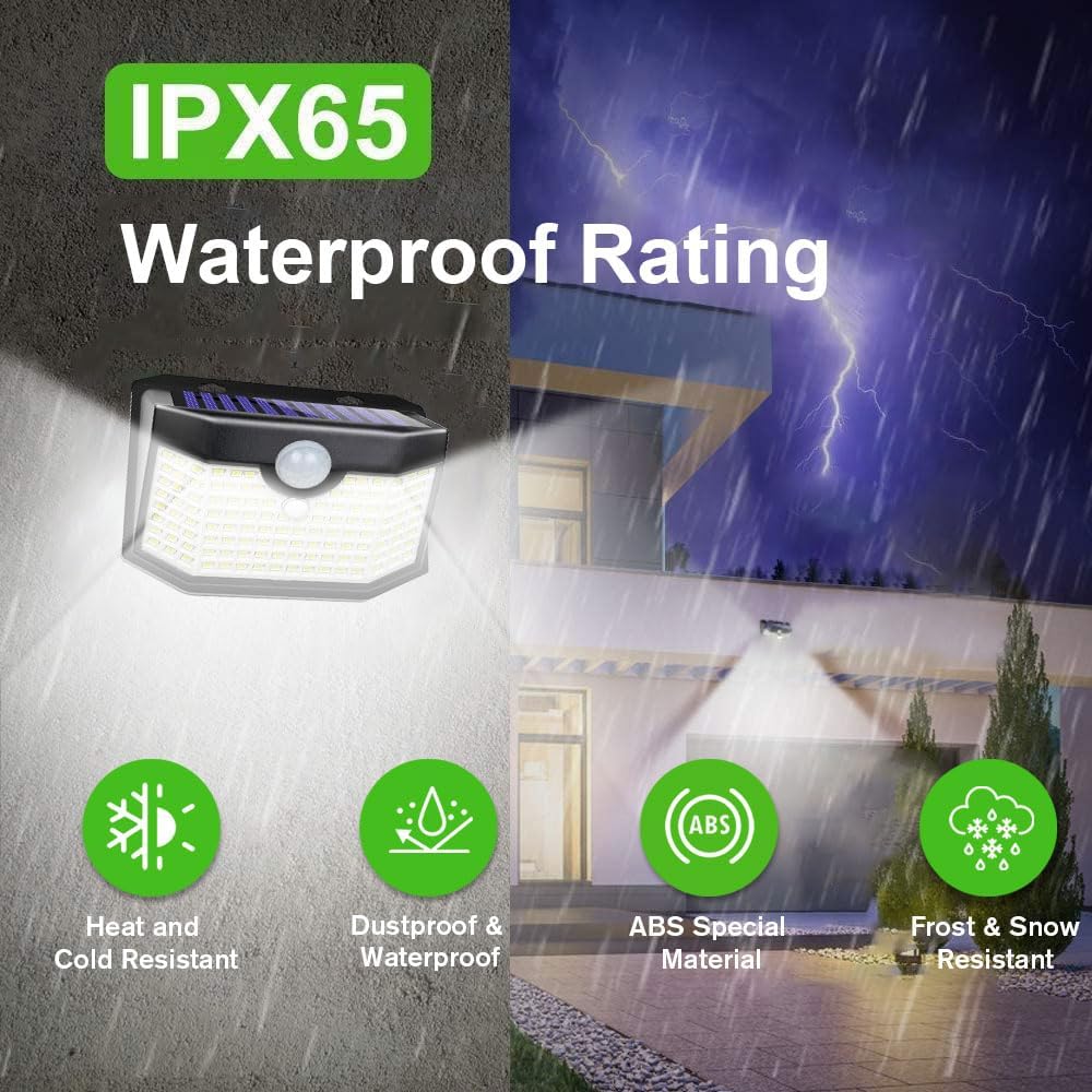 Luces LED solares para exteriores, con sensor de movimiento, 6pcs.