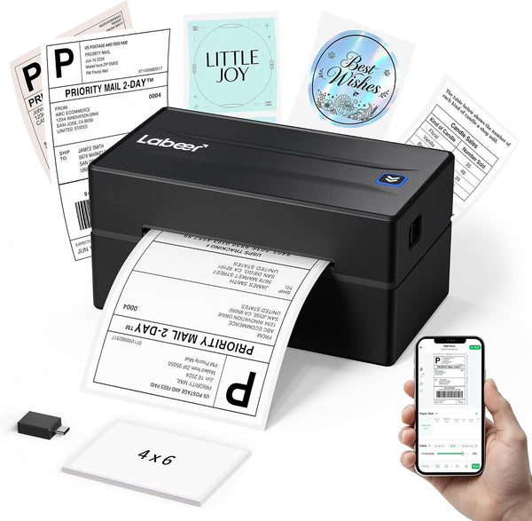 Impresora De Etiquetas Labeer Térmica Bluetooth 4x6 Color Negro