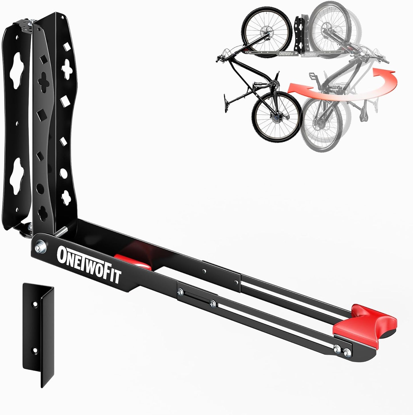 Soportes de pared pivotante para bicicletas ONETWOFIT, 2 UNIDADES