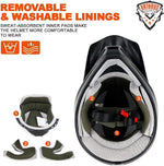 Casco juvenil Orthrus, certificado DOT para motocross, talla L (DETALLE)