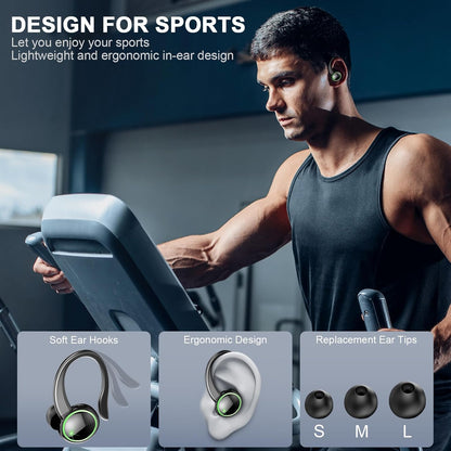 Kuizil Auriculares inalámbricos Bluetooth 5.4 con ganchos