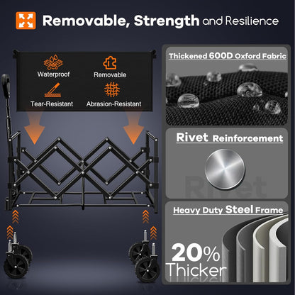 Carro Plegable Multiusos Con Ruedas Resistente Originsure