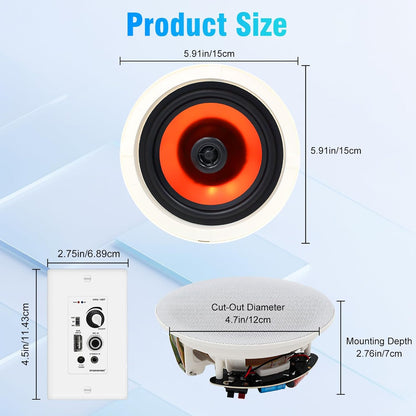 Altavoces Techo Bluetooth STUDIOFINIX 4 Bocinas 480W