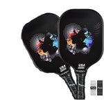 Juego de 2 palas de pickleball NIUPIPO, 4 bolas incluidas.