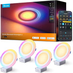 Luces empotrables Govee H601F de 6", LED Smart, RGBIC Alexa, 4pack.