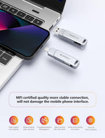 MFi - Unidad flash 128GB para iPhone Blanbok+