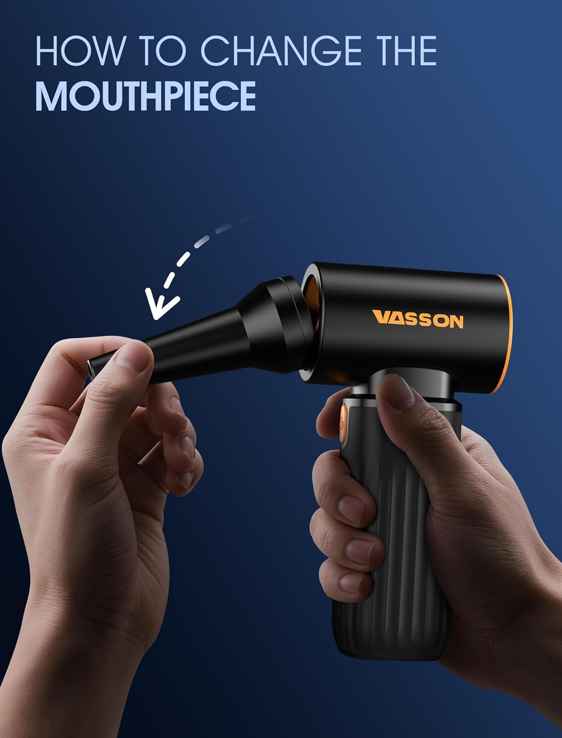 Soplador de aire, inalámbrico de 260000 RPM, Recargable, 3 Vel.