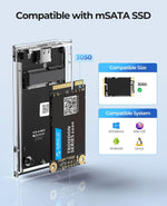 ORICO - Carcasa SSD USB 3.0 mSATA de 5 Gbit/s.