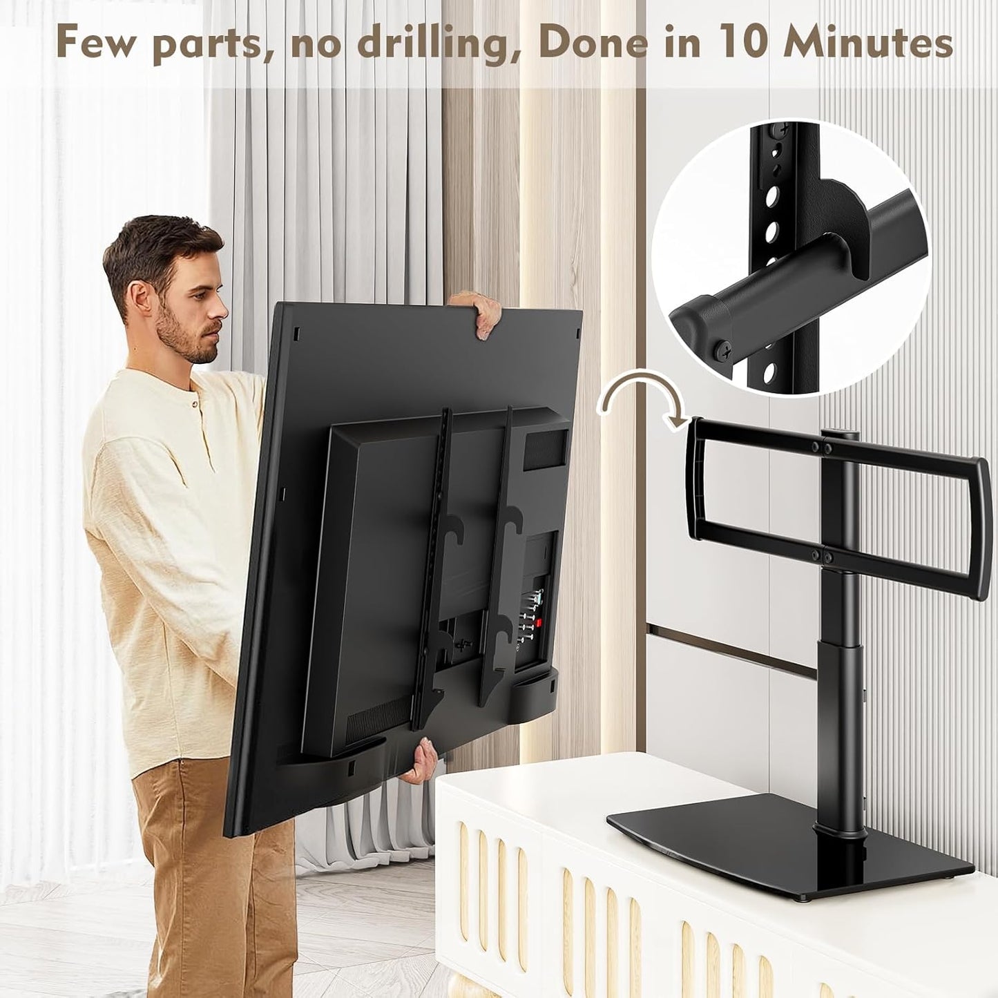 Soporte Universal Giratorio para TV de 32 a 70", Ajustable 4 Niveles.