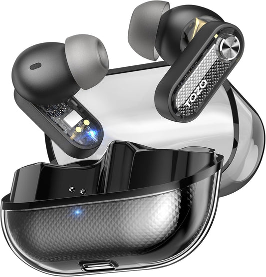 TOZO Auriculares inalámbricos híbridos con cancelación Activa de Ruido.(USADOS)