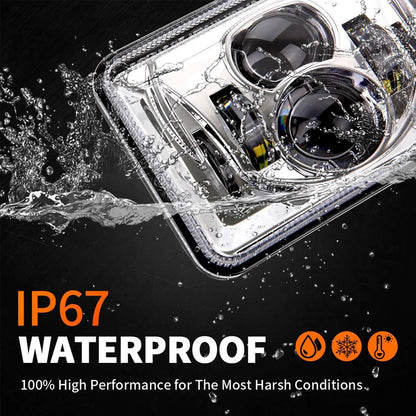 4 faros delanteros LED rectangulares de 60 W, 4 x 6" Z-OFFROAD