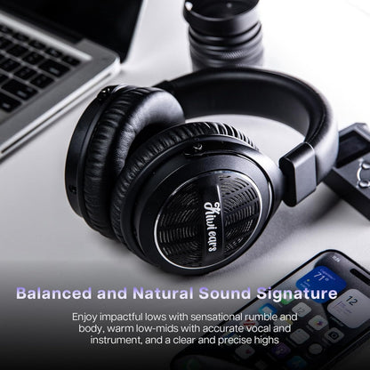 Linsoul Kiwi Ears - Auriculares elipse sobre la oreja, auriculares dinámicos.