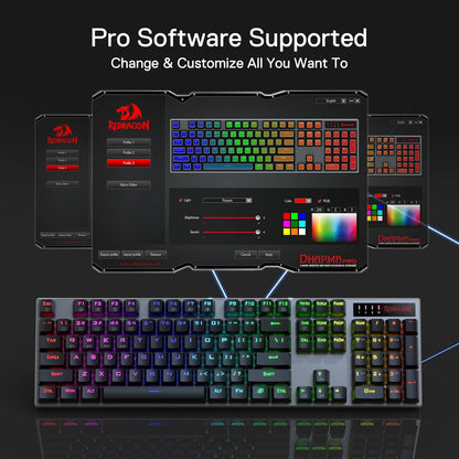Teclado inalámbrico para juegos, RGB, Redragon, BT/2.4Ghz.