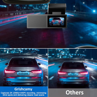 Dashcam, grabación en Bucle, Sensor G, WiFi 2K, Tarjeta SD 64GB.