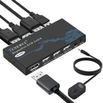 Interruptor KVM HDMI 4K@60Hz KVM para 2 ordenadores,TCNEWCL