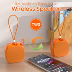 Altavoz portátil Bluetooth inalámbrico, IPX5, TWS, luces RGB.
