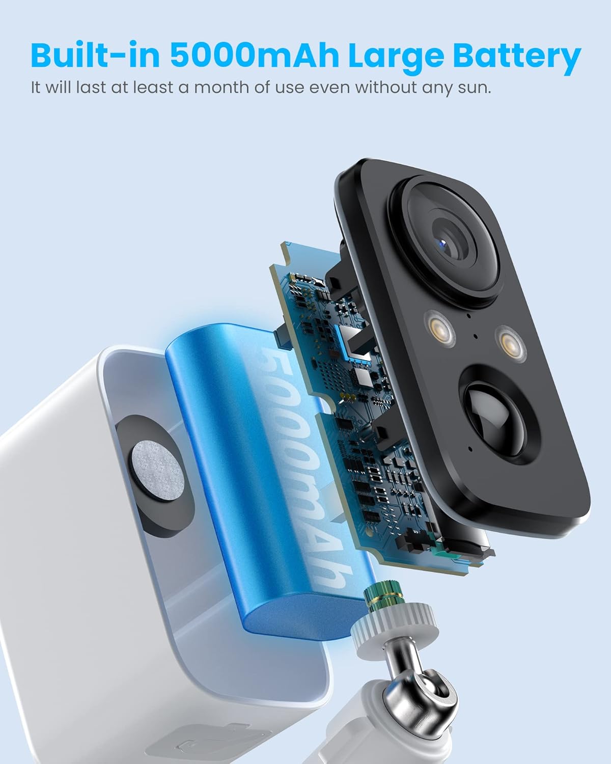 Cámaras de seguridad de panel solar inalámbricas para exterior. FOAOOD