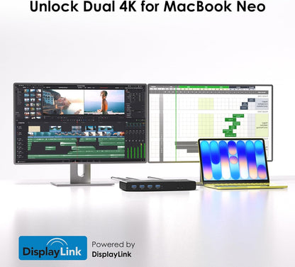 Docking Station WAVLINK 15 en 1 DisplayLink USB-C