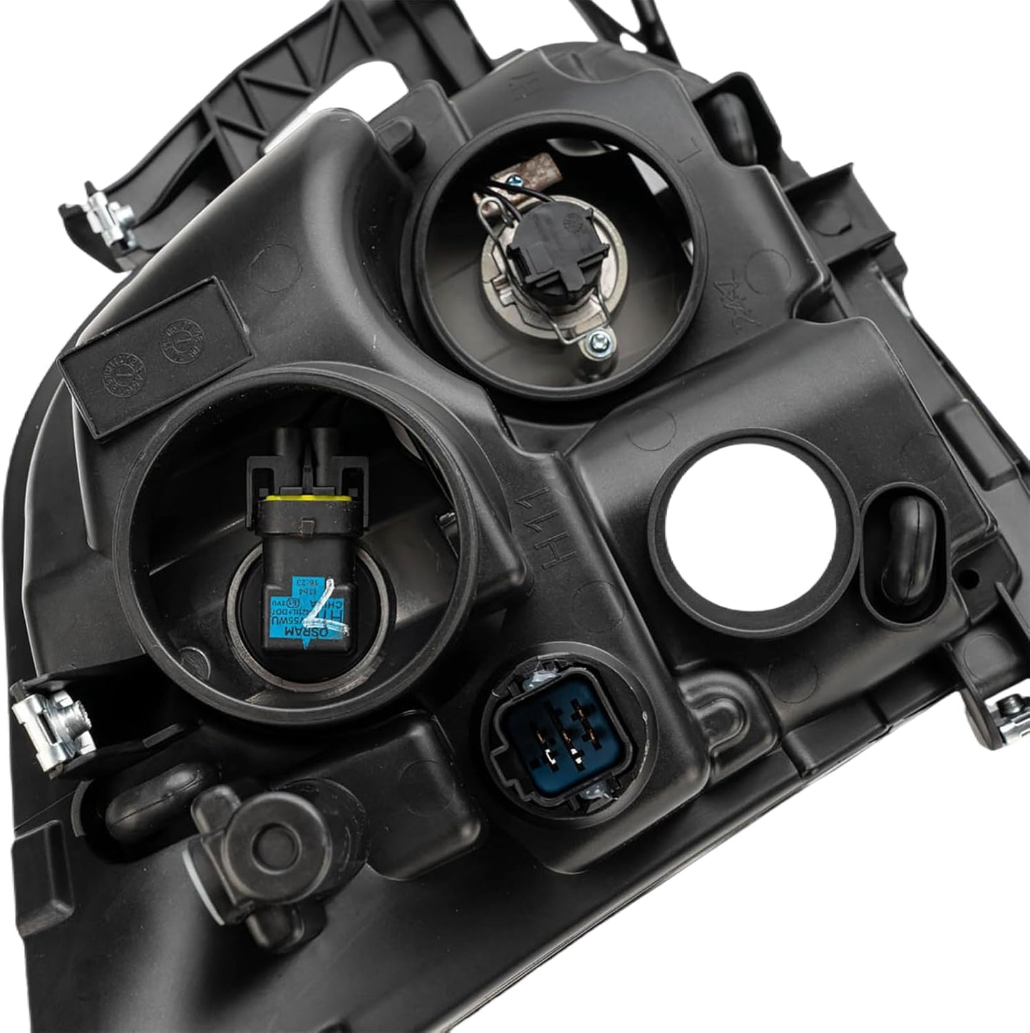 Faros delanteros para Ford Fusion 2006 2007 2008 2009, carcasa negra transparente