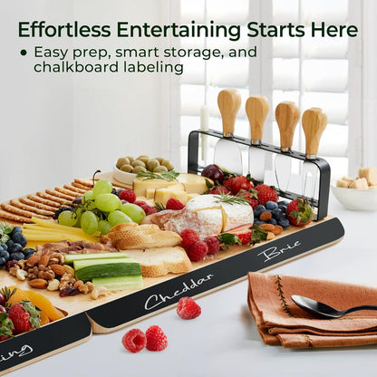 Tabla Charcuteria Keechee Con Pizarra Y Tenedores con DETALLE