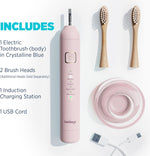 Lumineux Cepillo de dientes eléctrico de bambú sónico para adultos.