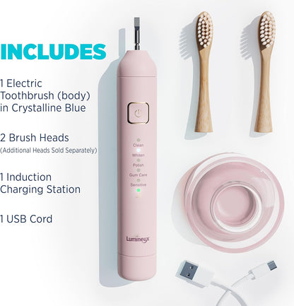 Lumineux Cepillo de dientes eléctrico de bambú sónico para adultos.