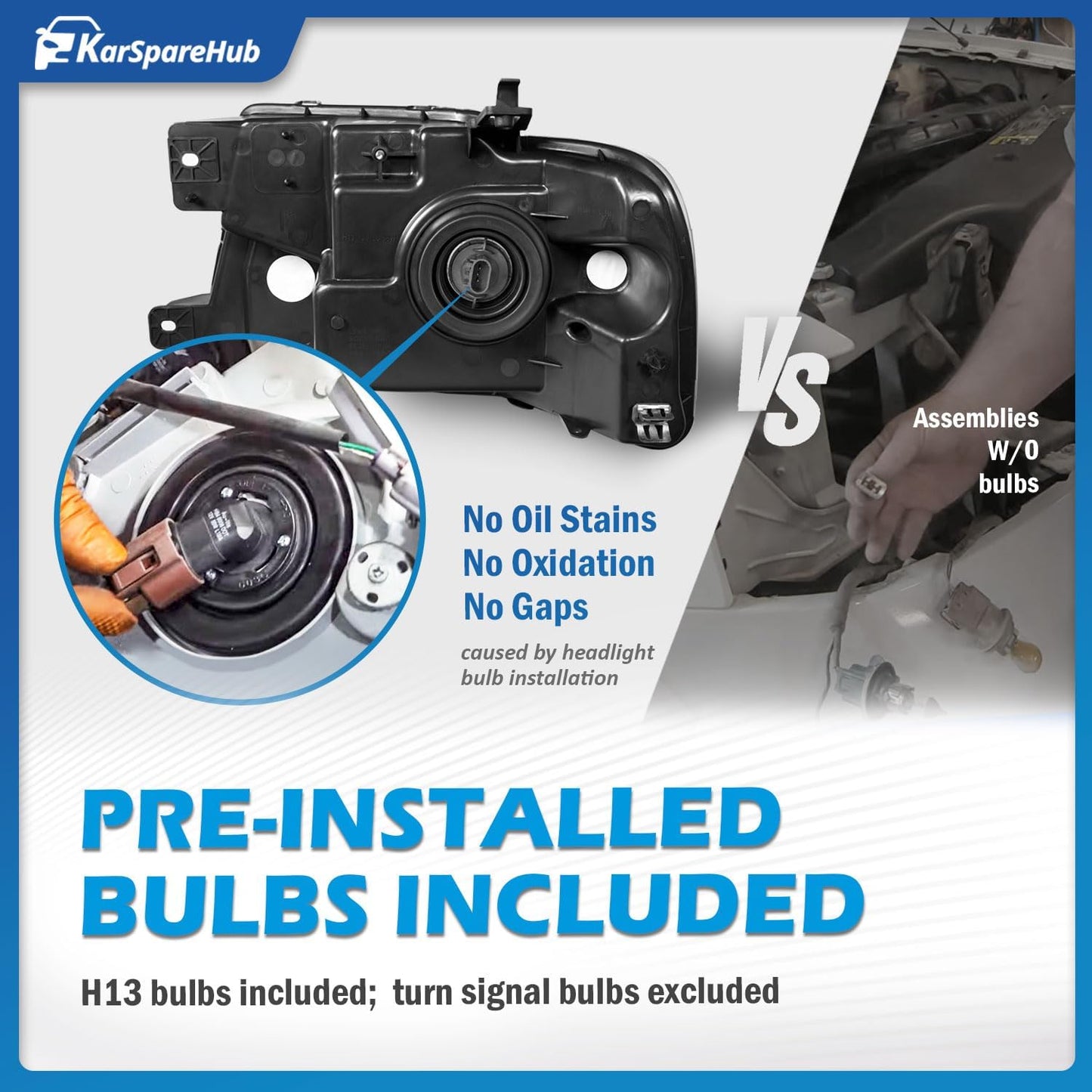 KarSpareHub, Faros delanteros para Ford F150, 2004-08.