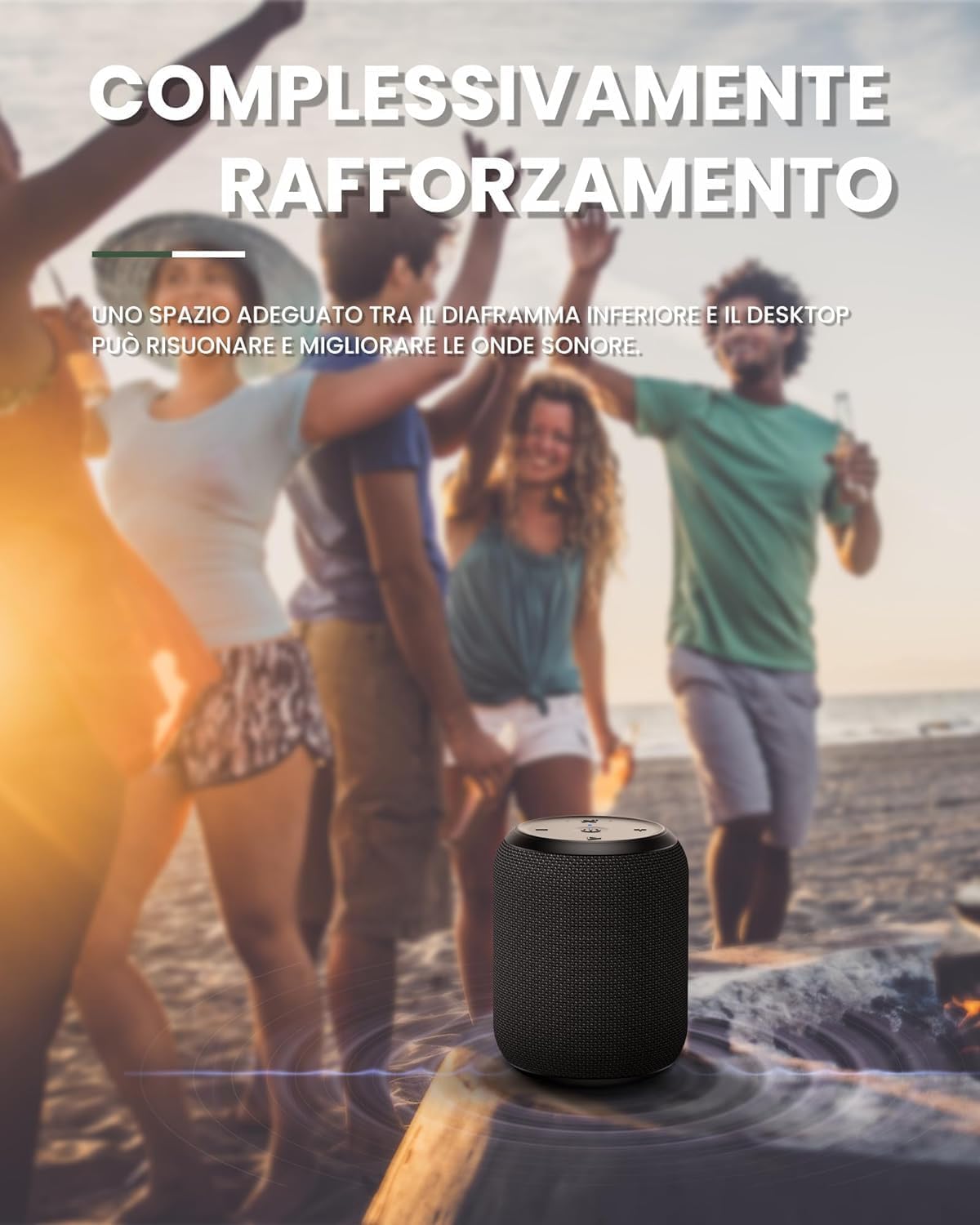 Altavoz, bocina inalámbrica portátil, Bluetooth, impermeable.