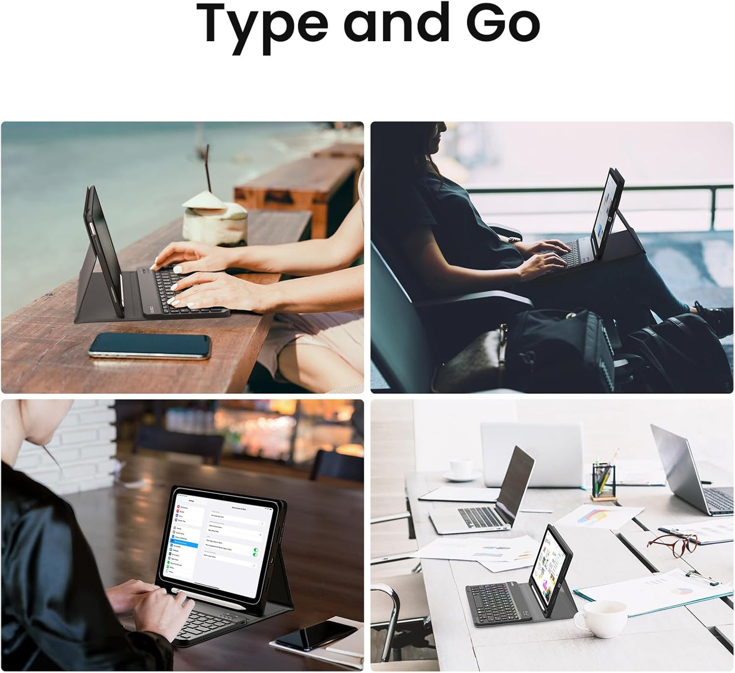 EVEO - Funda para iPad de 10ª generación con teclado.