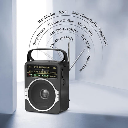 Radio FM portátil AM, radio Bluetooth 5.0, altavoz de 5V. JEUJUG.