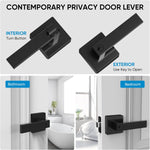 Manija de puerta negra mate resistente 2 PACK TICONN