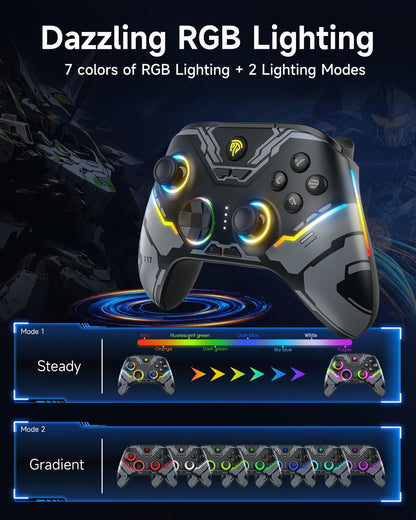 Control Inalámbrico RGB Bluetooth Gamepad Multiplataforma Para PC Android Switch iOS,EasySMX X15