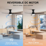 Ventilador de techo, empotrable, 42", control remoto, luz regulable.