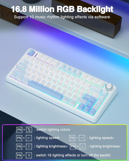 Teclado Mecánico AULA F75 Inalámbrico RGB