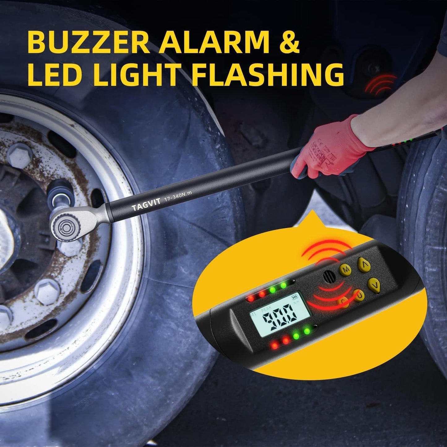 Llave dinamométrica digital de 1/2 pulgadas, Torquimetro.