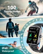 Reloj inteligente para hombres y mujeres,P68 impermeable.