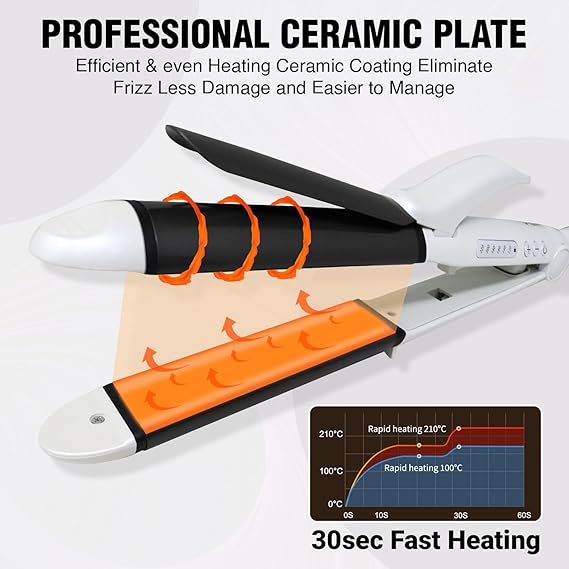 Plancha y rizador de pelo profesional VGR V-558 2 en 1