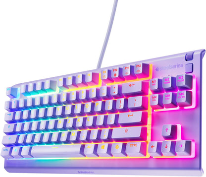 Teclado Mecánico Apex 3 TKL Color Lavanda, SteelSeries, Gaming.