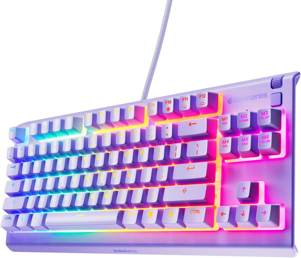 Teclado Mecánico Apex 3 TKL Color Lavanda, SteelSeries, Gaming.