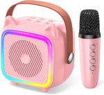 Mini máquina de karaoke SXH para niños, BT, portatil, 1 micrófono.